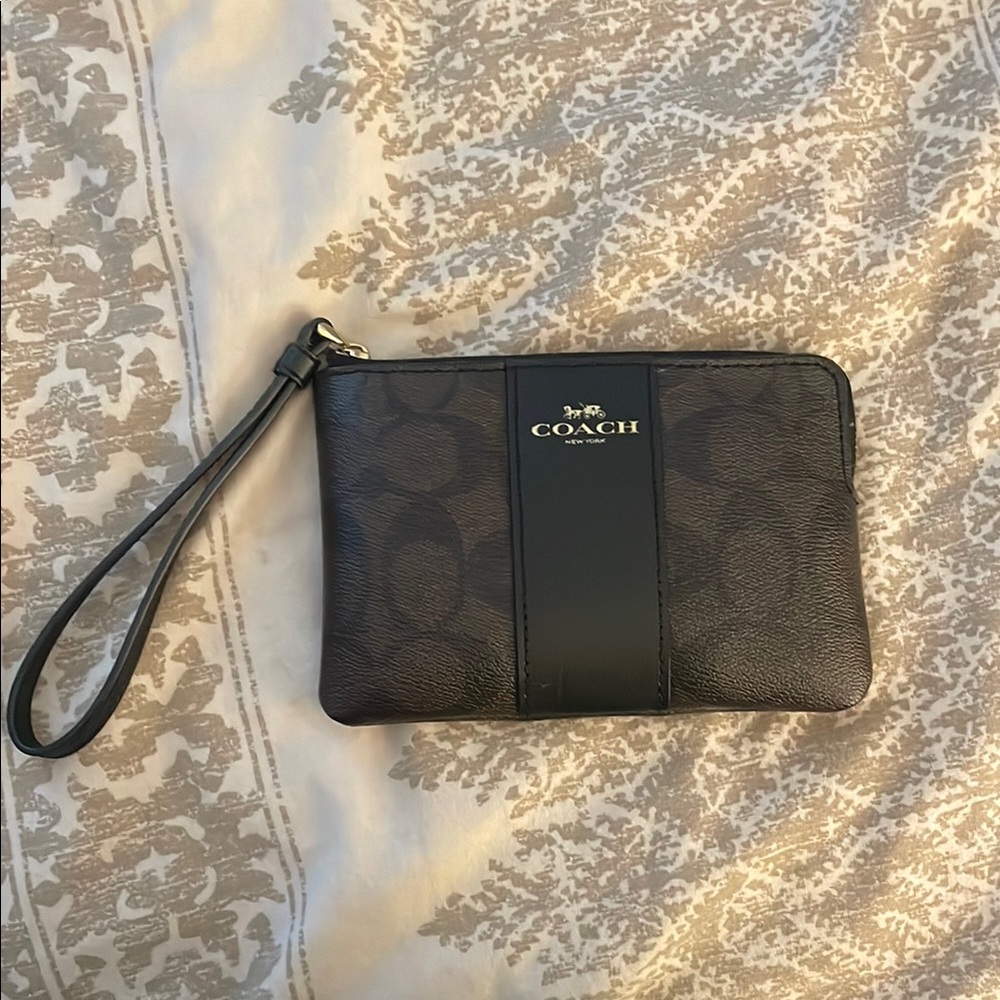 Coach Dark Brown Wristlet